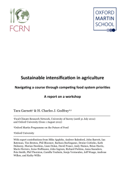 Sustainable intensification in agriculture