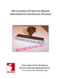 developing evidence-based assessments for social studies