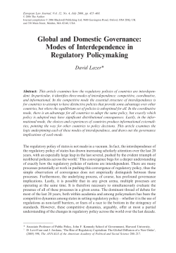 Global and Domestic Interdependence