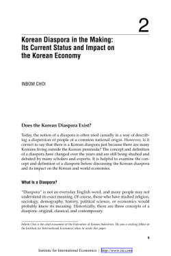 Chapter 2: Korean Diaspora in the Making: Its Current Status and