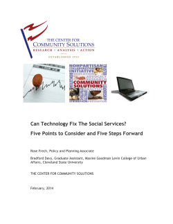 Can Technology Fix The Social Services?