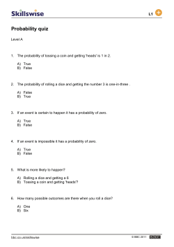 Probability quiz