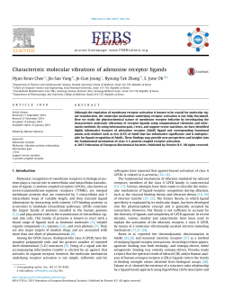 Characteristic molecular vibrations of adenosine receptor ligands