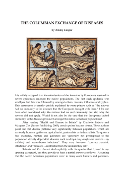 THE COLUMBIAN EXCHANGE OF DISEASES