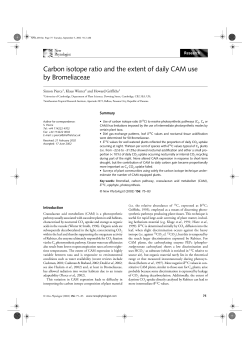 Carbon isotope ratio and the extent of daily CAM use by Bromeliaceae