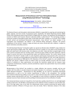 Measurement of Greenhouse and Trace Atmospheric Gases using