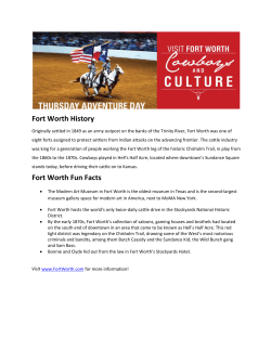 Fort Worth History Fort Worth Fun Facts