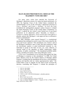 Race-Based Preferences: Should The Majority Vote Decide?