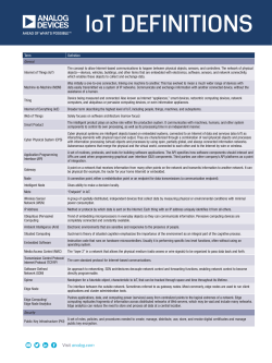 IoT Definitions - Analog Devices