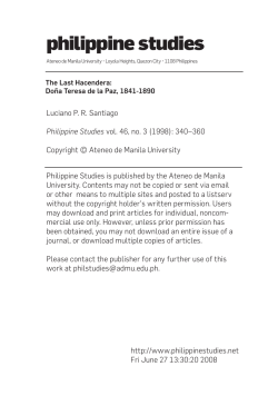 Print this article - Philippine Studies