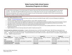 Elementary Programs at a Glance