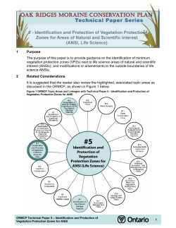 Identification and Protection of Vegetation Protection Zones for
