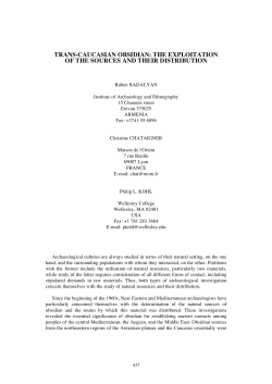 trans-caucasian obsidian: the exploitation of the