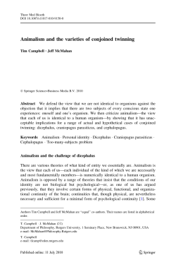 Animalism and the varieties of conjoined twinning