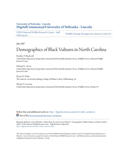 Demographics of Black Vultures in North Carolina