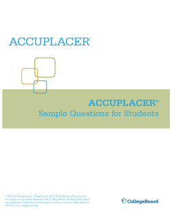 ATB Sample Questions - The City College of New York