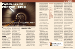 Psychosocial crisis intervention &ndash; part III