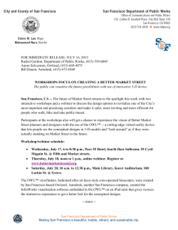 Workshops Focus on Creating a Better Market Street