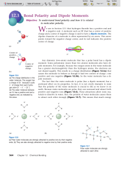 Bond Polarity and Dipole Moments