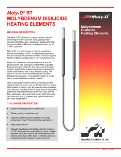 Moly-D RT Heating Element Spec Sheet