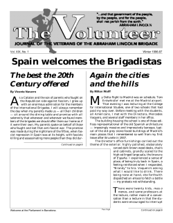 Spain welcomes the Brigadistas - Abraham Lincoln Brigade Archives