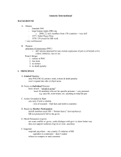 Lecture 9: Amnesty International
