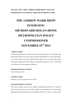 the andrew marr show interview: sir bernard hogan