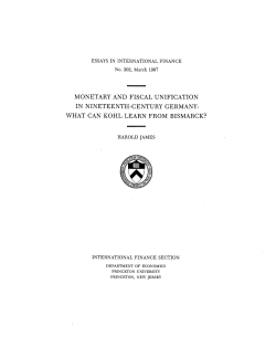 Monetary and Fiscal Unification in Nineteenth