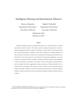 Intelligence Sharing and International Alliances