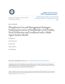 Phosphorus Use and Management Strategies