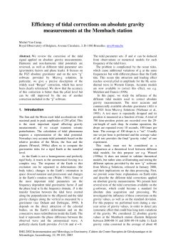 Efficiency of tidal corrections on absolute gravity measurements at