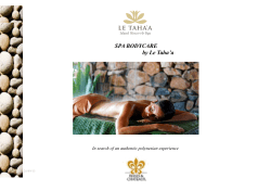 SPA BODYCARE by Le Taha`a - Le Taha`a Island Resort and Spa