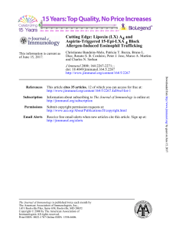 Allergen-Induced Eosinophil Trafficking Block 4 Aspirin
