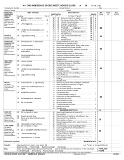 4-H DOG OBEDIENCE SCORE SHEET - CE Tulare