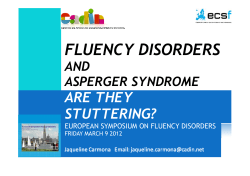 Fluency disorders and Asperger Syndrome Are they