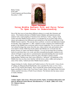 Open Sesame! Using Middle Eastern Folk and Fairy Tales To