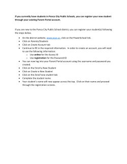 If you currently have students in Ponca City Public Schools, you can