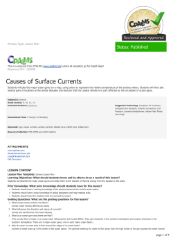 Causes of Surface Currents