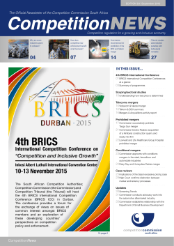 4th BRICS Conference - Competition Commission