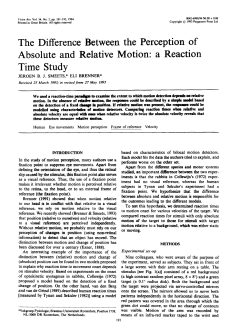 The Difference Between the Perception of Absolute