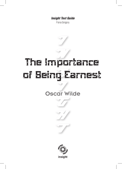 The Importance of Being Earnest