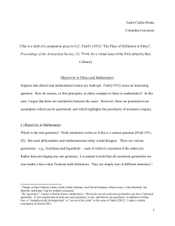 Objectivity in Ethics and Mathematics