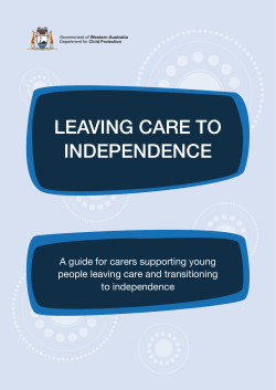 leaving care to independence - Department for Child Protection