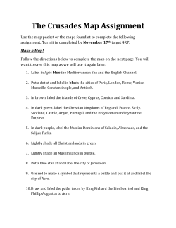 The Crusades Map Assignment