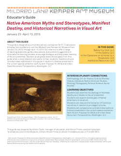 Native American Myths and Stereotypes, Manifest Destiny, and