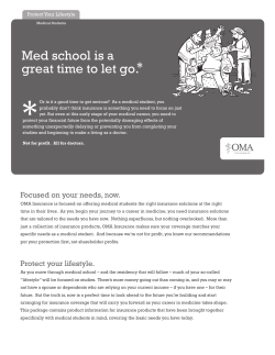 Med school is a great time to let go.