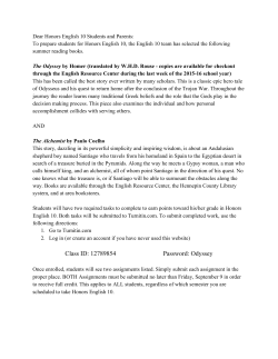 Class ID: 12789854 Password: Odyssey