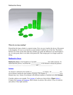 Radioactive Decay - Lemon Bay High School