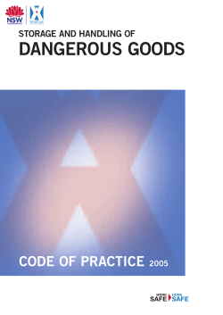 Storage and handing of dangerous goods