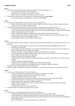 Properties of shape (PoS)